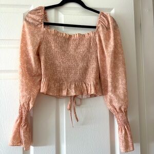 Floral Print Tie front Top